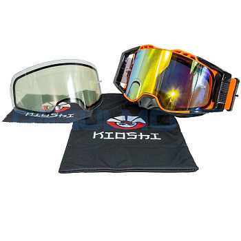 Очки защитные кроссовые KIOSHI Enduro PRO Black/Orange